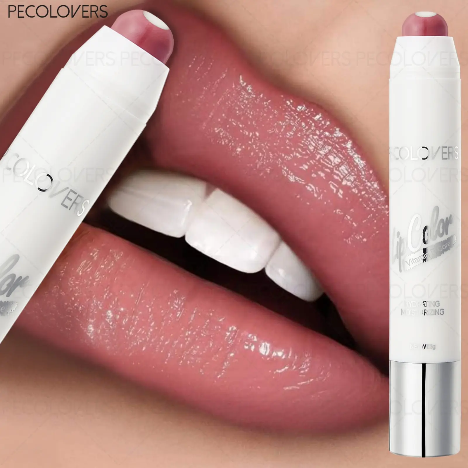 1 Pcs Hydrating Lip Gloss Pen, Pink coral color Chocolate Brown, Glass Lip Effect, Transfer-Proof Moisturizing All Skin Types, Long-Lasting Non-Drying, Fall Winter Vibe, Lipstick Pen, Lip Care Gloss