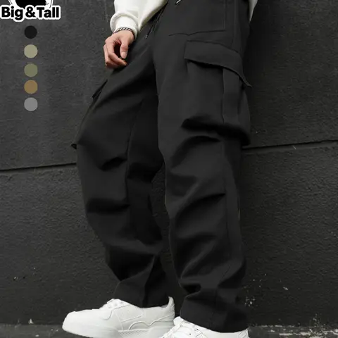 Men's Plus Size Casual Work Pants, All Purpose Pants, All Seasons Trousers, Casual Comfy Pants, Fashionable Lightweight Outdoor Long Pants, Comfortable Wearing, Stylish and Practical