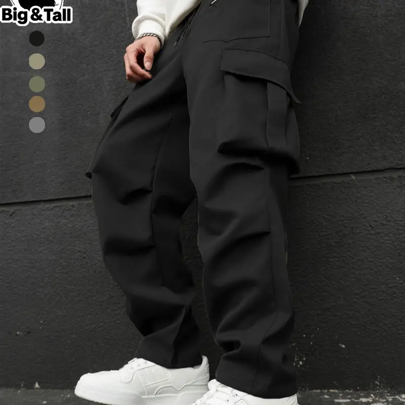 Men's Plus Size Casual Work Pants, All Purpose Pants, All Seasons Trousers, Casual Comfy Pants, Fashionable Lightweight Outdoor Long Pants, Comfortable Wearing, Stylish and Practical