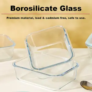 12 Pack Glass Bowls with Lids, Stackable Glass Lunch Containers, Round/Square/Rectangle for Easy Storage, Perfect for Office Use, BPA-Free & Dishwasher Safe