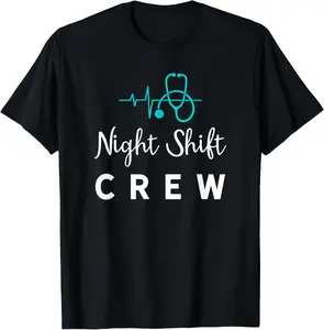 100%cotton Emergency Department 3rd Shift / Overnight Health Care ER T-Shirt