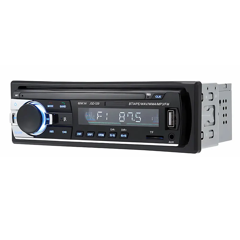 Single Din Car Stereo Head Unit, Bluetooth Hands-Free FM Radio Car Audio Player, 18 Preset FM Stations with USB, SD & AUX Inputs for Vehicle Audio Upgrade