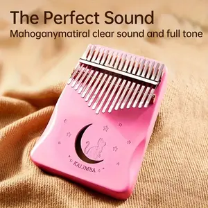 17-Note Thumb Piano for Beginners, Kalimba Accents, Light Wooden Finger Piano, Ideal Gift for Music Lovers & Birthdays