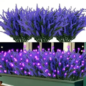 2/4PCS Solar-Powered Lavender Outdoor Decorative Garden Pathway Ambiance Lights, Vibrant Purple Solar LED Landscape Lighting, Non-Rechargeable Outdoor Garden Decoration |     Solar Garden Lights, Garden Lighting, Outdoor Lighting |     IP65 Waterproof