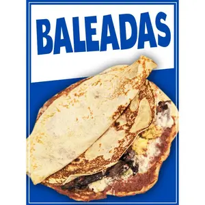 Baleadas sign Window Sticker Honduran Food Truck Concession Vinyl Restaurant