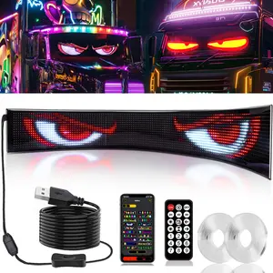 1 Piece 52inx7.6in Extra-large Devil Eyes Light For Truck Windshield  Large Flex Led Display Car Devils Eye Soft Screen Flexible Dynamic