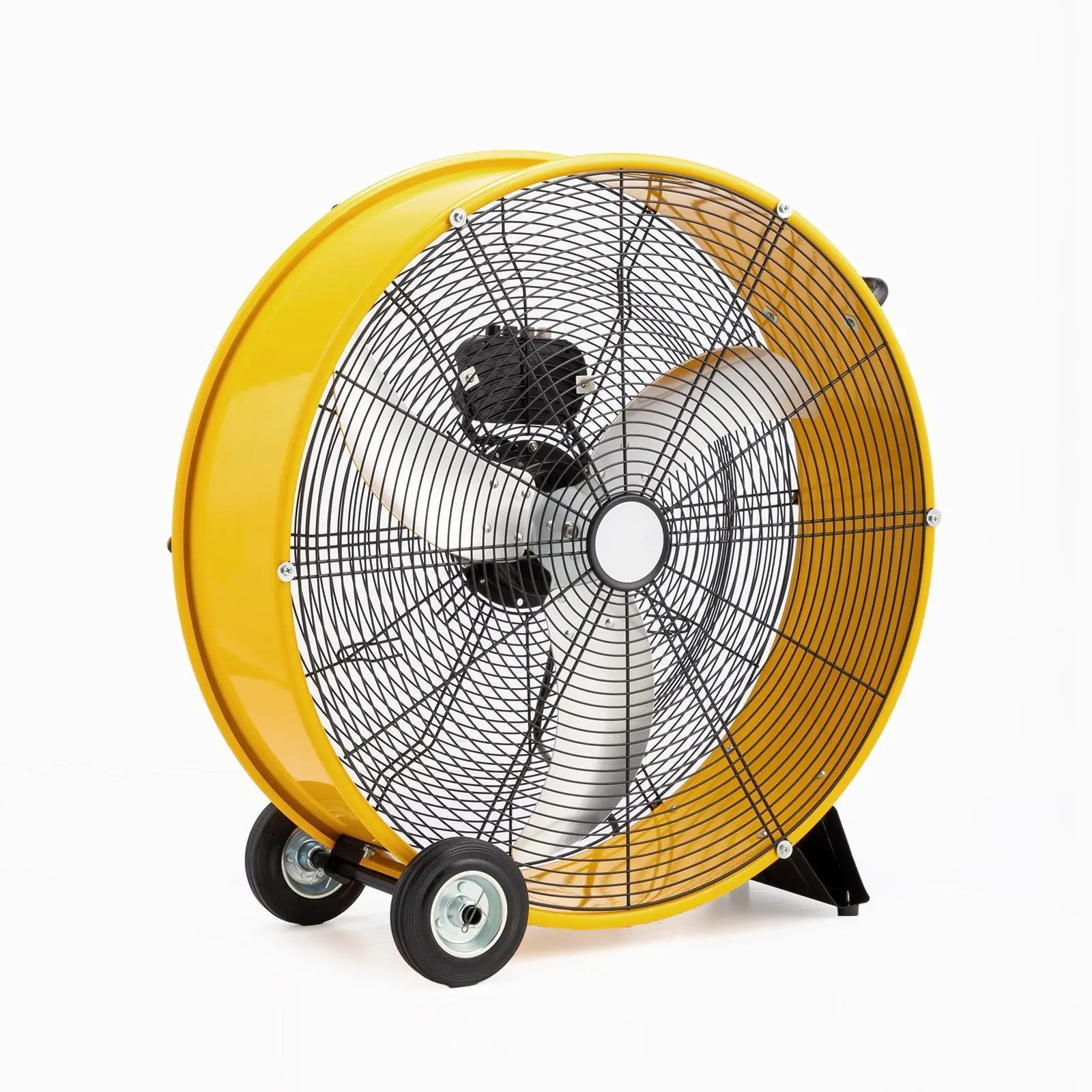【Summervibes】26/30 Inch High Velocity Industrial Drum Fan, 9500CFM Adjustable Speed Metal Floor Fan with Handle, Heavy Duty, UL Listed Yellow Air Circulator for Shop, Garage, Adjustable Speed Fan, Industrial Fan