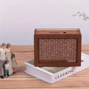 Wooden Cash Safe Deposit Box Designed for Storing Up to $10, 000, Perfect for Occasions Like Christmas, Thanksgiving, And Valentine'S Day, Making It an Ideal Gift for Friends.