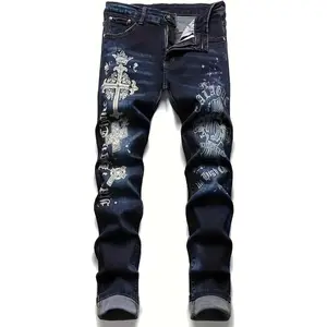 Men's Washed Printed Ripped Denim Jeans Men's Ripped Skinny Jeans with Zippers Men's Retro Slim Straight Jeans Men's Ripped Skinny Jeans with Pockets Men's Slim Fit Stretch Khaki Jeans Retro Slim Fit Boot Cut Jeans Men's Classic Wide Leg Denim Pants loose