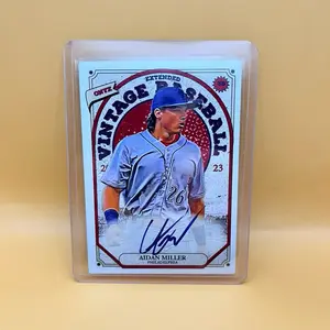 Aiden Miller Autographed Vintage Baseball Card Extended Edition 2023 Philadelphia Edition