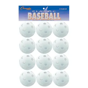 212 MAIN 9 in. Plastic Baseballs, White - Set of 12, Baseball