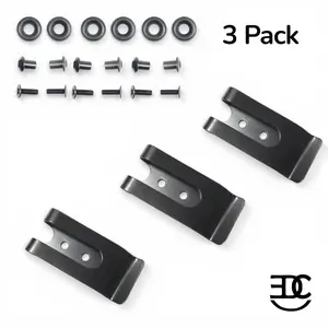 3 Belt Clip Sheath Hardware Kit w Screws & metal Spacers Knife Kydex Leather Holste