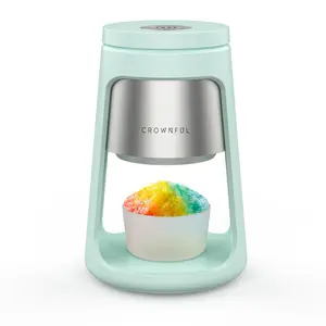 CROWNFUL Shaved Ice Machine, Home Ice Crusher, Ice Cubes Maker,Snow Cone Machine with 2 Ice Cups, Ice Shaver Machine for Snow Cones, Snowballs, Frozen Cocktails and More, Easy to DIY with Snow Cone Syrup at Home,Gifts for Men&Women