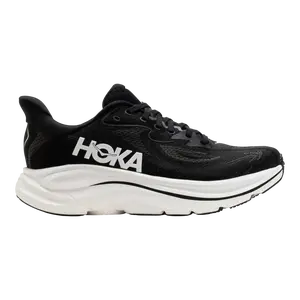 HOKA Clifton 10 Men Running Sneakers Black/White with Laces All Seasons Lightweight Support & Plush Midsole for Comfort