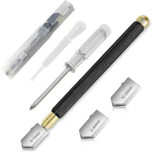 Glass Cutter 2mm-20mm Sharp Glass Cutting Tool with Automatic Oil Feed for Mirror Tiles Mosaic