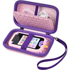 X-SBB01   Kids Toy Smartphone Case Compatible with Kikapabi/for Joozfee/for dancingcow/for Prysyedawn, Learning Toys Holder for Toddler Play Cell Phone, SD Card, Lanyard and Cable Accessories- Pink