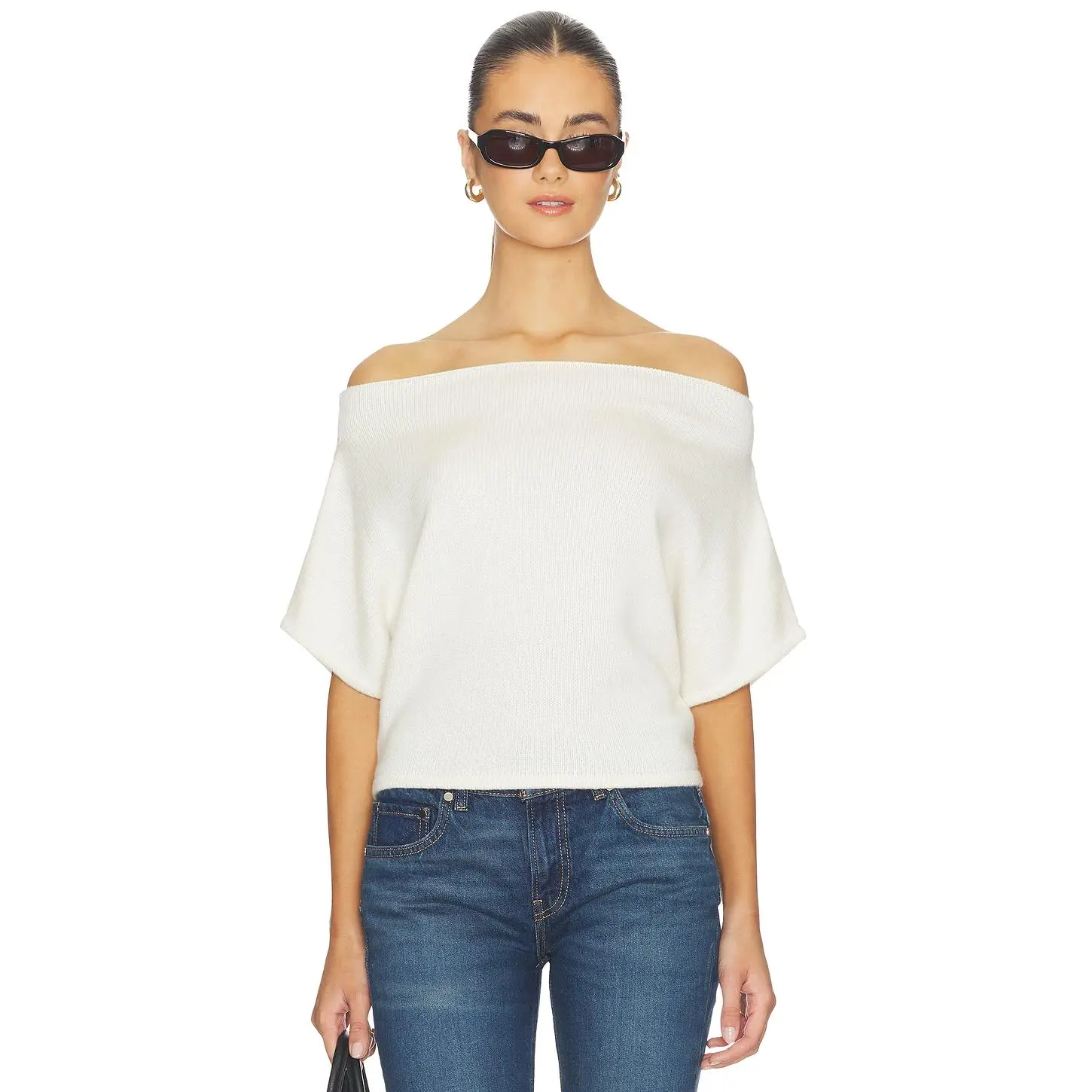 EB Denim Dahlia Shrug Top in Ivory