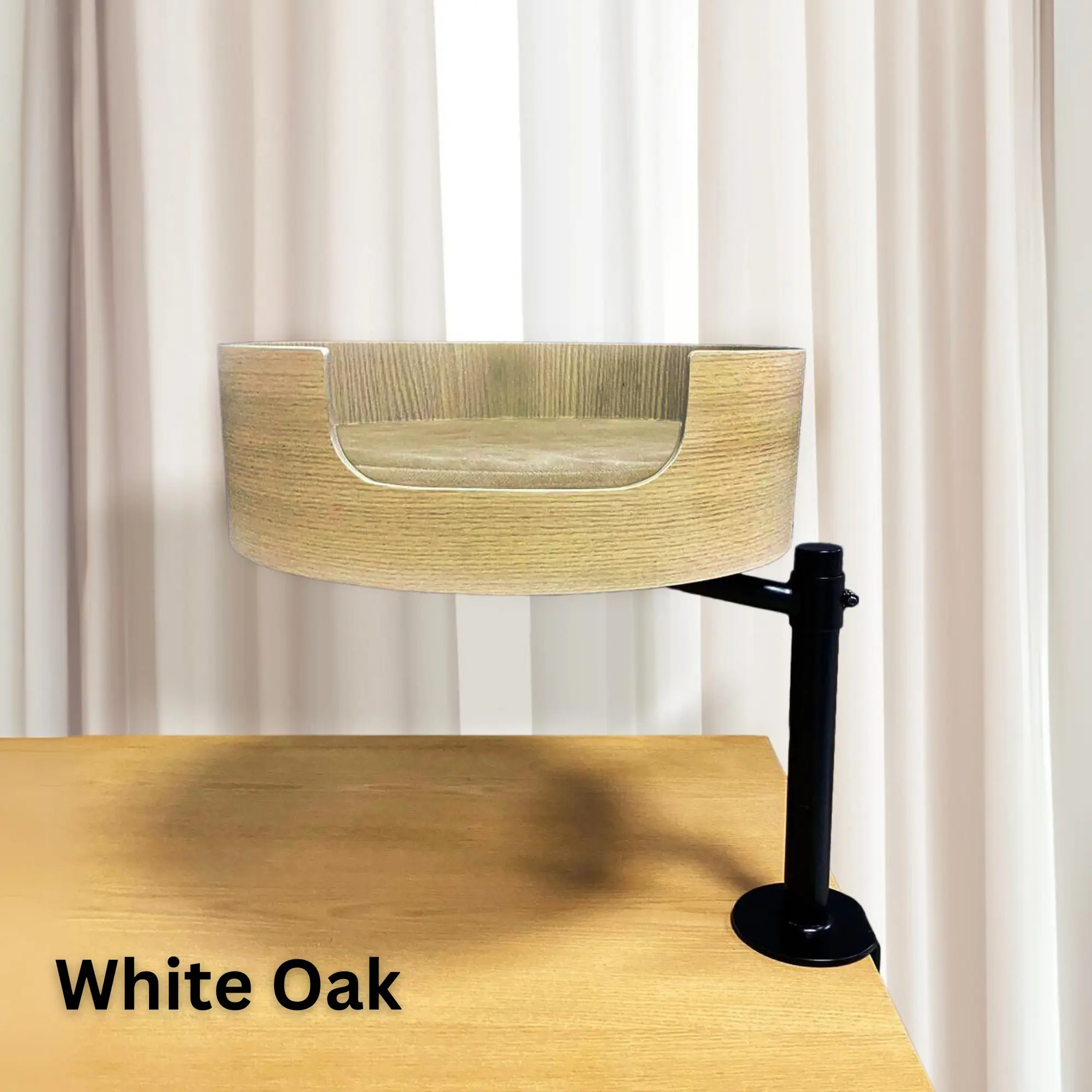 Desk Nest Cat Bed - White Oak Bed | Keep Your Kitty Close and Comfortable
