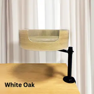 Desk Nest Cat Bed - White Oak Bed | Keep Your Kitty Close and Comfortable