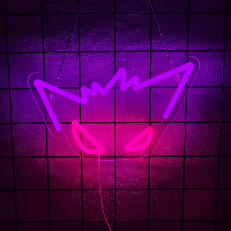 Anime Neon Sign,   Neon Signs for Wall Decor,  Cool Lights, Gaming Neon Sign Wall Signs  Night Neon Light, Neon Accent Lights for Bedroom Game Room Man Cave Party, Gifts for Your Son, Boyfriend, Decorative Neon Light
