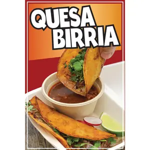 Quesabirria Decal Window Sticker Mexican Food Truck Concession Vinyl Restaurant