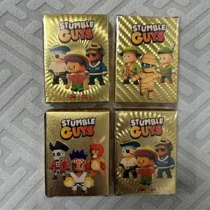 Stumble Guys stumbled and stumbled, gold foil cards, collision parties, competitive board game cards