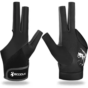 Billiard Pool Gloves for Left Hand 3 Finger, Splicing Process, Snooker Cue  Glove Popular Sizes for Men & Women