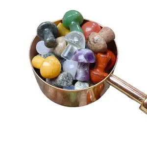 Crystal Mini Mushroom Cofetti Gemstone - Assorted Colors and Shapes in Clear and Colorful Crystals