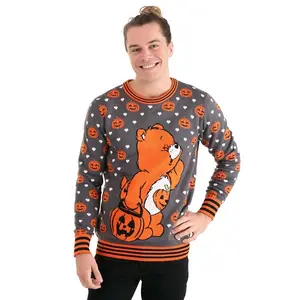 Adult Care Bears Trick-or-Sweet Bear Halloween Ugly Sweater