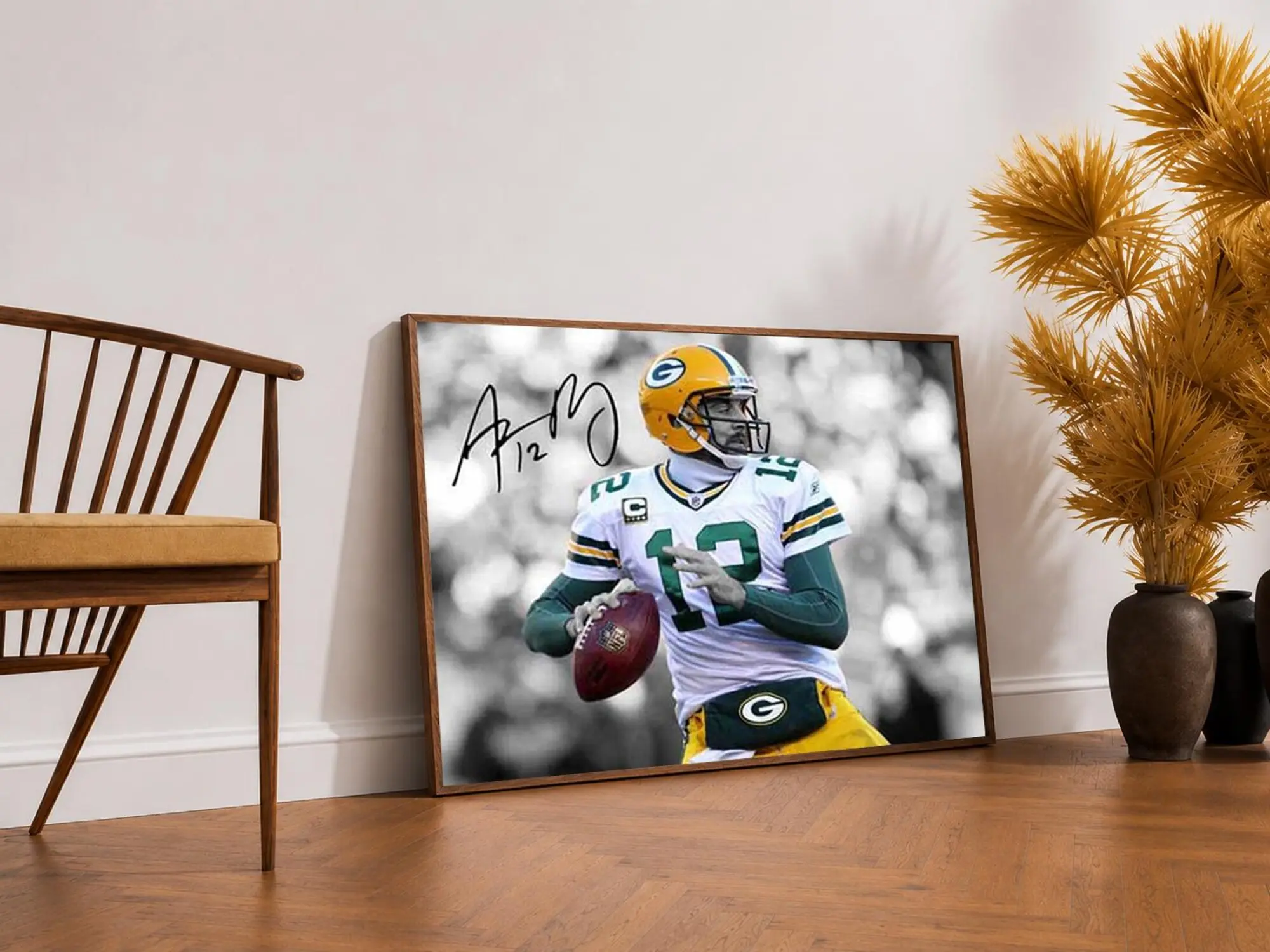 Aaron Rodgers Signed Photo Green Bay Packers Poster( Unframed - Print Only )