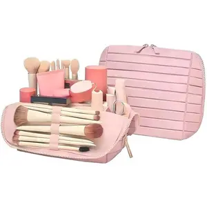 Diamond-shaped bag is super practical, large-capacity, and aesthetically pleasing. It is a storage bag for travel and commuting with a striped three-dimensional design, also suitable as a makeup bag