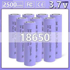 8-Pack 3.7 Volt 2500mAh 18650 Rechargeable Li-ion Battery for Flashlights Headlamps Doorbells RC Cars Button Top Design
