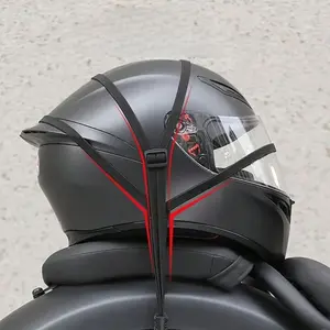 Universal Motorcycle Helmet Luggage Rope, 24" Motorcycle Bungee Cord Bandage, Retractable Elastic Strap Gear Helmet Luggage Thicken Netting, Adjustable Ropes