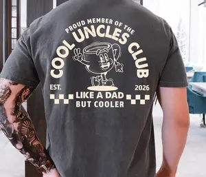 Comfort Colors Cool Uncles Club Shirt,Uncle Birthday Gift with Custom Date, Pregnancy Announcement Shirt for New Uncle, Fathers Day Gift