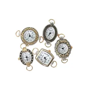 Mix Geneva Elite Watch Faces for Beading (5 PCs), Loops and Battery Included (Two Tone)