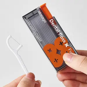 1 portable dental floss dispenser, automatic rebound premium dental floss stick, Floss picks, Flosser, 1 box can store 20 dental floss, with a design, creative oral care accessories, can clean teeth anytime and anywhere, ideal gift for Mother's Day