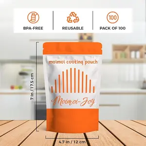 MoiMoi Cooking Pouch Pack of 12 - Perfect for Moi Moi, Ekuru, Agidi, Eko, Ogi, & More - Cut Cooking Time by 80% - BPA-Free, Reusable Bags