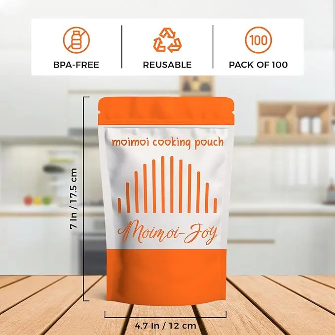 MoiMoi Cooking Pouch Pack of 12 - Perfect for Moi Moi, Ekuru, Agidi, Eko, Ogi, & More - Cut Cooking Time by 80% - BPA-Free, Reusable Bags