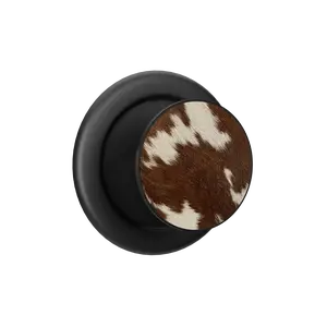 Rodeo Drive | Brown Cow Print MagSafe Phone Grip