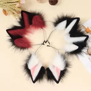 Cat Fox Faux Fur Ears Headband Animal Wolf Dog Furry Headwear Cosplay Party Hair Hoop