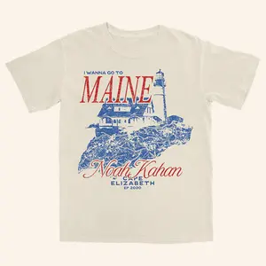 Noah Kahan Merch T-Shirt, Cape Elizabeth Shirt, I Wanna Go To Maine Tee, Indie Folk Music Shirt, Gift Ideas For Boyfriend