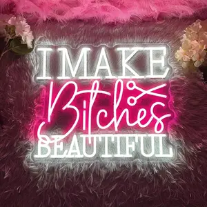 I Make Bitches Beautiful Neon Sign, USB Plug Powered Neon Light, Home Decor Lighting, Decorative Light for Bedroom, Living Room, Bar, Concert, Home Wall Decoration Neon Light