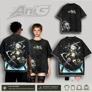 Anby Demara Zenless Zone Zero Washed Tshirt, ZZZ game Oversize 2 Sided Cotton unisex graphic Tshirt, game movie Tops graphic tee, best gift for him