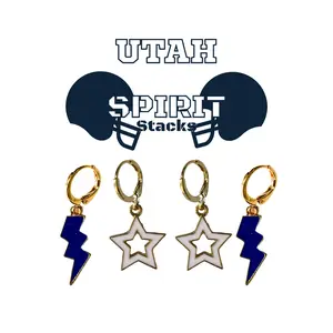 Utah State Spirit Earring Stack For Aggies Game Day