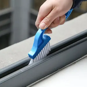 Window Groove Cleaning Brush with Handle, 1 Piece Multifunctional Gap Cleaning Brush, Household Cleaning Tool, Home Cleaning Tool, Versatile Cleaning Tool