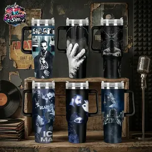 Collection Elysian Sip - Drake ICEMAN Album 2026 40oz Tumbler High-Quality Insulated Tumbler V2, Drake Hip Hop Music Album Theme Tumbler With Handle, Drizzy Fan Gift Tumbler, Leakproof Travel Mug.