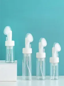 Press-type Face Cleanser Foaming Device With Facial Cleansing Brush, Applicable For Cleansing Foam For Face And Shampoo, Foam Maker Bottle