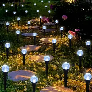 30LED/50LED solar bubble lights, 8 adjustable modes, outdoor waterproof, suitable for creating summer camping atmosphere, romantic wedding decorations, for yard, garden, party decorations