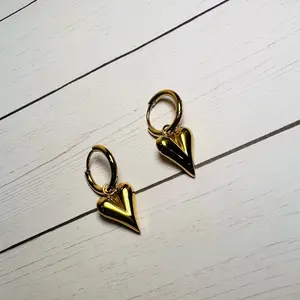 Elegant Huggie Heart Earrings