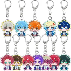 Blue Lock Isagi Yoichi Barou Shouei Shidou Ryusei Peripheral Keychains - Anime Cartoon Acrylic Keychain Q Version - Cute Cartoon Anime Keychain - Cute Anime Keychain, Funny Meme Character Charm for Keys, Bags, Backpack, Durable Gift for Fans & Collectors